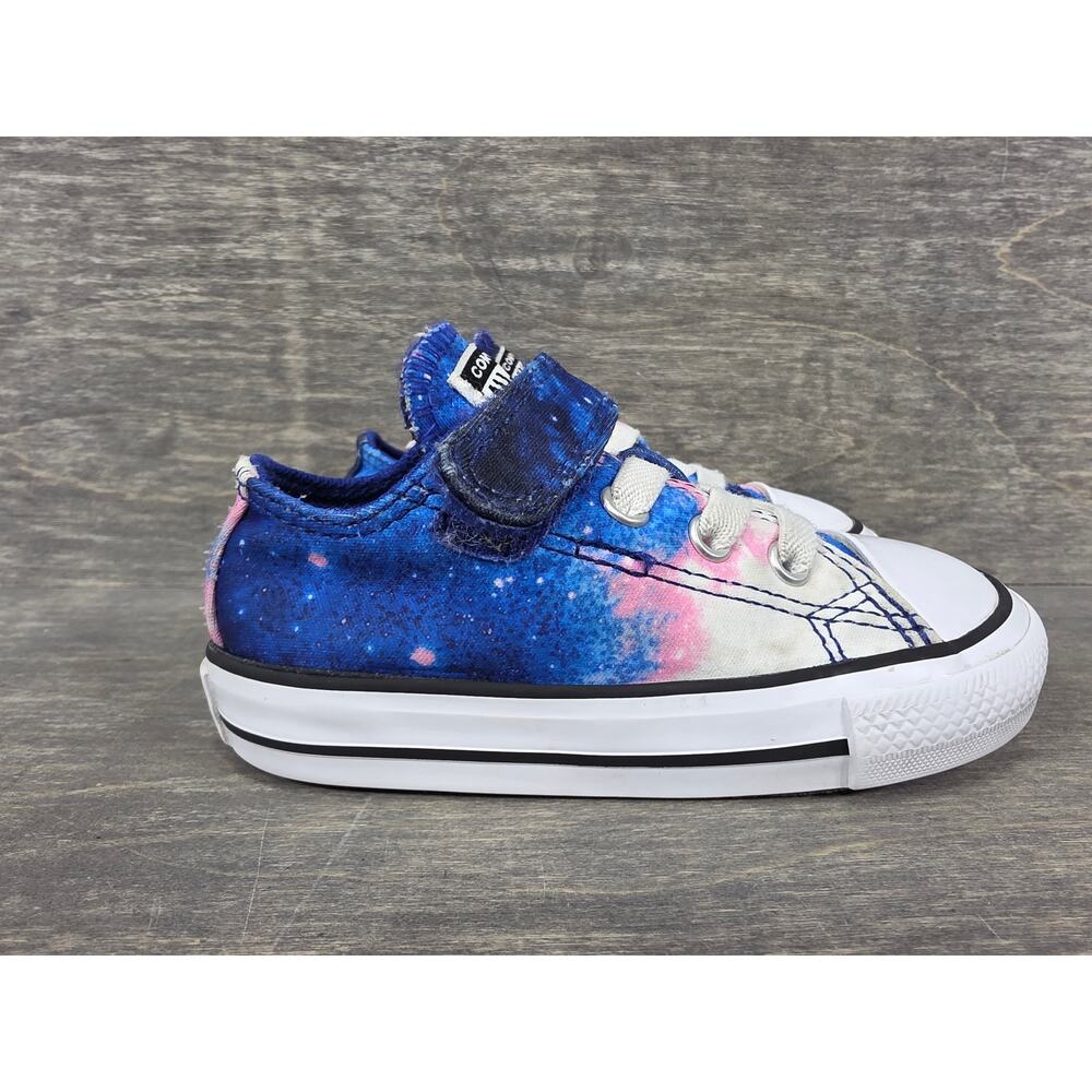 Converse Allstar Low Canvas Galaxy Hook and Loop Shoes Size 6 Infant